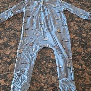 Kyte BABY Vintage Boats Long Sleeve Footie Pajamas